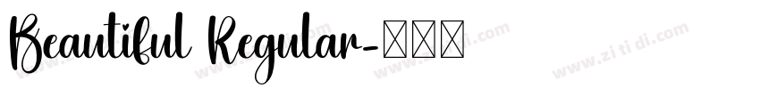 Beautiful Regular字体转换